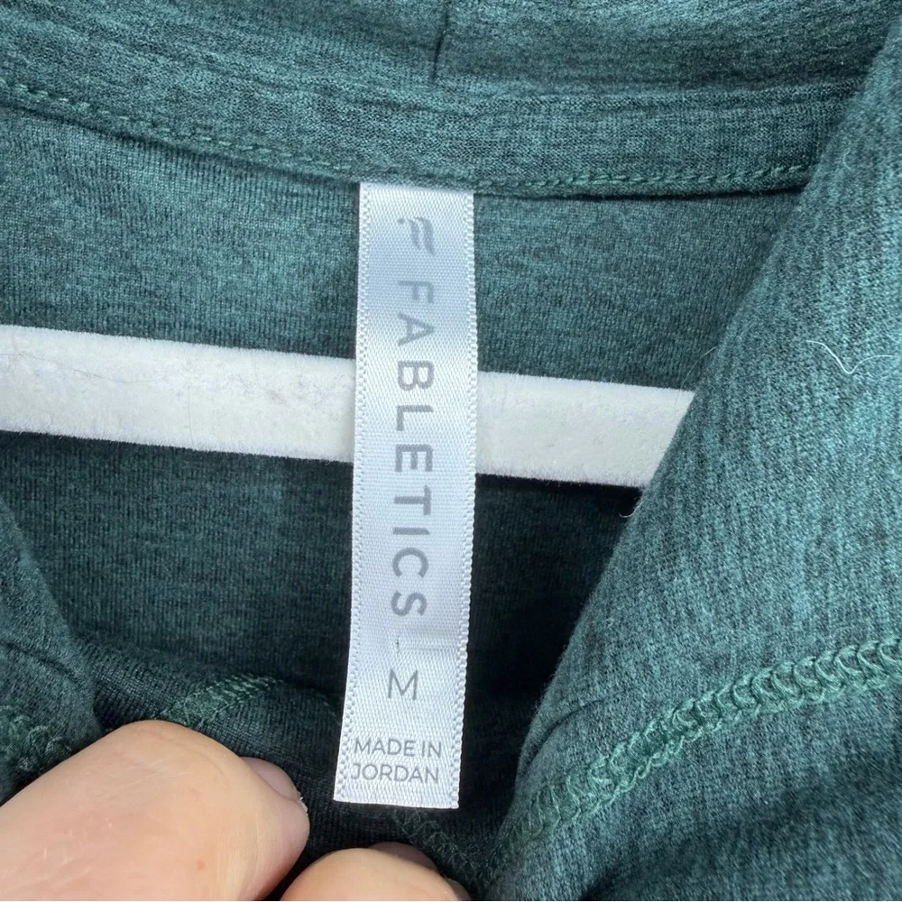 Fabletics Cloud Jersey cropped hoodie everpine heather green‎ sz M